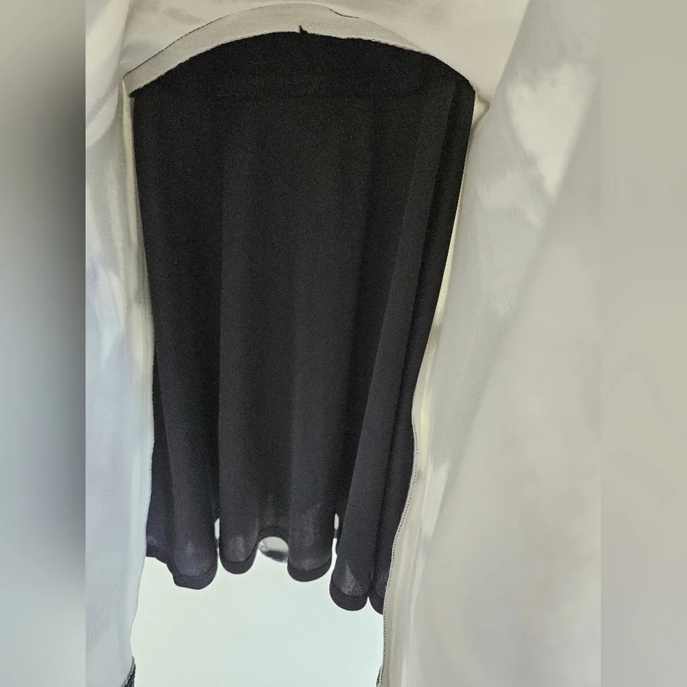 By Debra Black and White Halter Style Dress